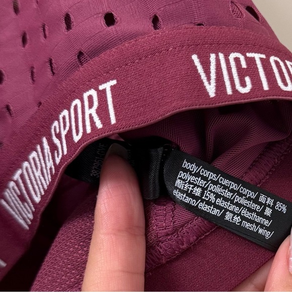 Victoria’s Secret Sport bra maroon burgundy size 34DD running training cross fit - Picture 8 of 9